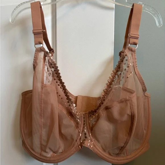 NWT Elomi Women's Matilda Underwire Plunge Bra, Cafe Au Lait, 40E (UK sizing) - Picture 4 of 5